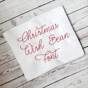 Christmas Wish Bean Stitch Font BX Embroidery Font (BX Digital Download)
