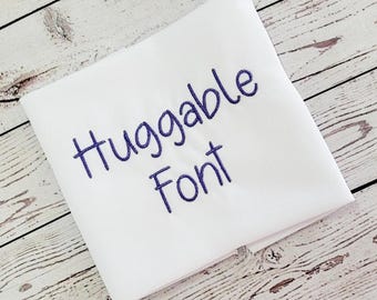 Huggable Native BX-lettertype borduurlettertype – speels machineborduuralfabet (direct downloaden)