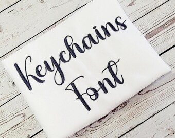 Portachiavi con ricamo in stile Native BX Font (download digitale)