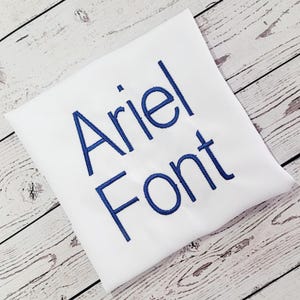 Ariel Embroidery Font: Native BX Font (Digital Download)