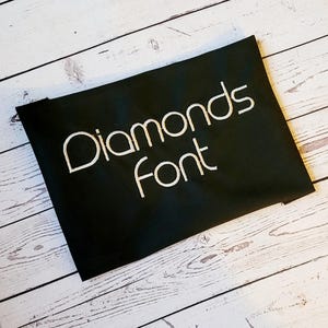 Diamonds Font Embroidery Design, Machine Embroidery, Digital Download, Embroidery Font, 6 sizes 0.5 to 3 inch
