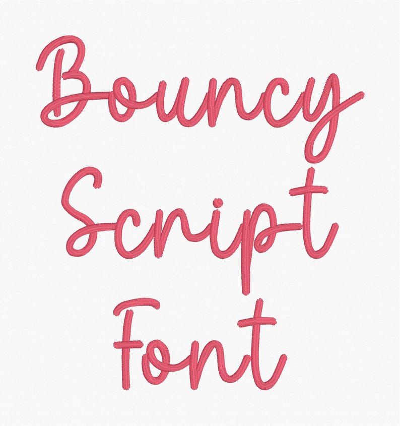Bouncy Script Embroidery Font: Native BX, Handwritten Style (digital ...