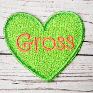 Love Hearts 'Gross' Machine Embroidery Patch (Digital Download)