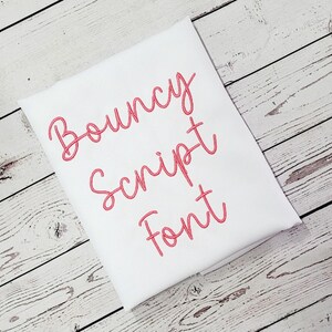 Bouncy Script Embroidery Font Design: 6 Sizes (Digital Download)