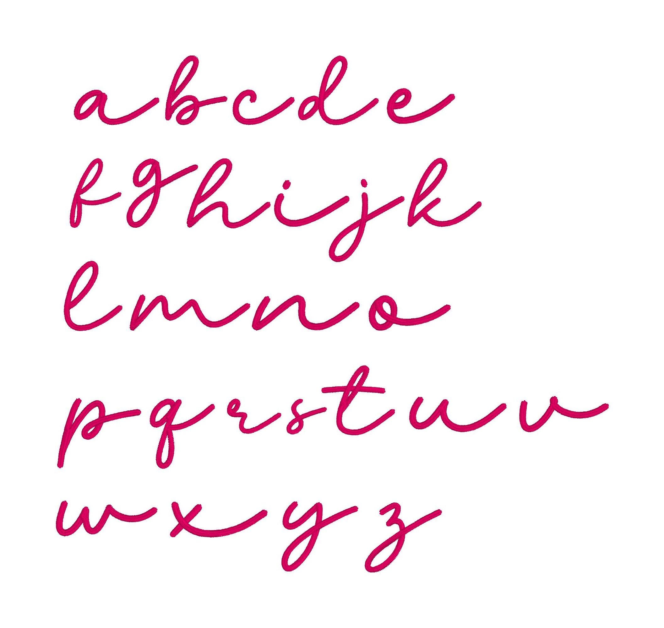 Honey Script Embroidery Font: Cursive Handwritten Design (digital ...