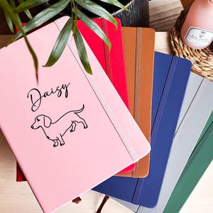 Personalised Dog Line-Art Journal – Custom Pet Notebook / Puppy Lover Gift - for Dog Lovers