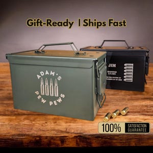 Personalized Ammo Box Custom Ammo Can for Dad Engraved Ammo Box Mens Anniversary Gift for Veteran Gift for Hunter Gift Birthday Gift for Him