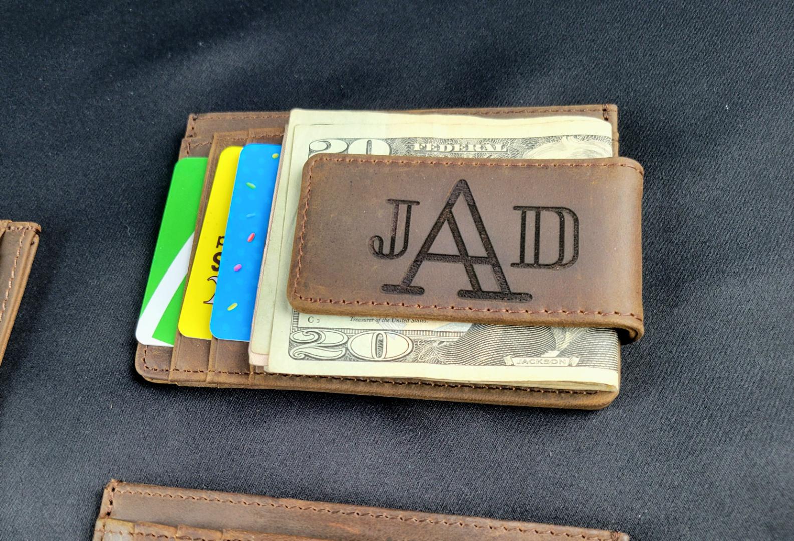 Mens Wallet With Money Clip, Custom Groomsmen Wallet, Money Clip for ...