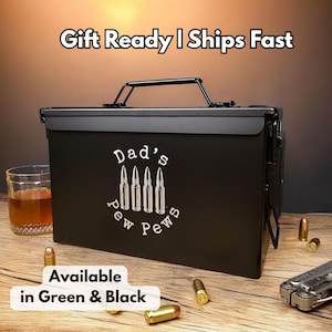 Personalized Ammo Box, Personalized Ammo Can for Christmas, Custom Ammo Box, Custom Bullet Case, Gift for Vet, Military Gift, Patriotic Gift