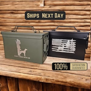 Personalized Ammo Box Custom Ammo Can for Men Engraved Ammo Box Mens Anniversary Gift for Veteran Gift for Hunter Gift Birthday Gift for Him
