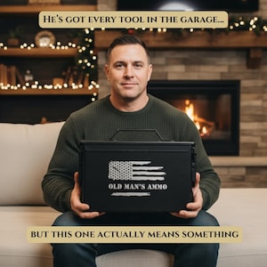 Custom Engraved Ammo Box Personalized Gift for Him Husband Dad Hunter Birthday Anniversary Christmas Groomsmen Ammo Can Veteran Gift for Men image 16