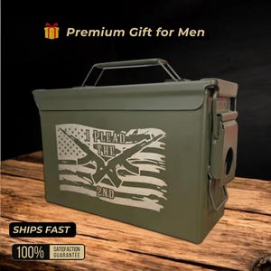 Personalized Ammo Box, Personalized Ammo Can, Custom Ammo Box, Custom Groomsmen Gift, Gift for Outdoorsmen, Veteran Gift, Gift for Hunters