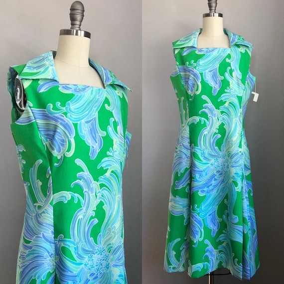 Vintage 1970’s Deadstock Lime Green Flower Plumes