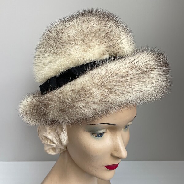 Vintage 1960’s Genuine Criss Mink Fur Bucket Hat