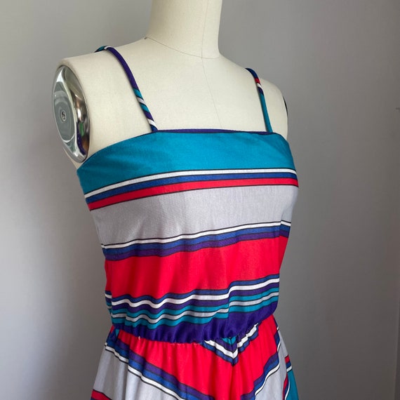 Vintage 1970’s Chevron Stripe Sun Dress Size XS - image 4