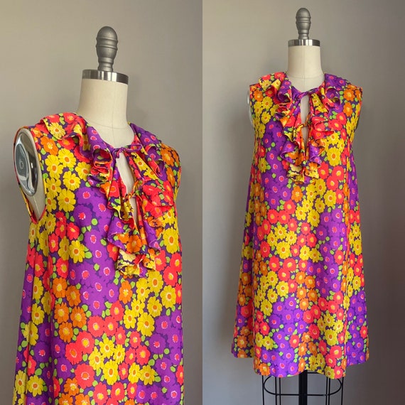 Vintage 1960’s Mod Flower Power Godfried Nighty S… - image 1