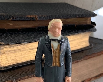 US Presidents, James Buchanan, 15th President of the United States Figurine, Vintage Marx Game Toy Piece Collectible Figure