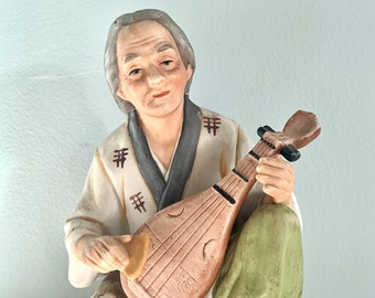 Vintage Collectible Figurine, Asian Man Figure