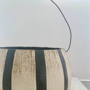 Large Black and White Halloween Kettle Pot