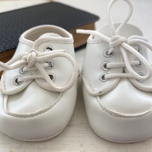 Vintage Doll Shoes - White Saddle Shoes