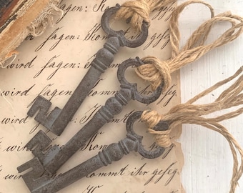 Decorative Skeleton Key, One Key Tassel