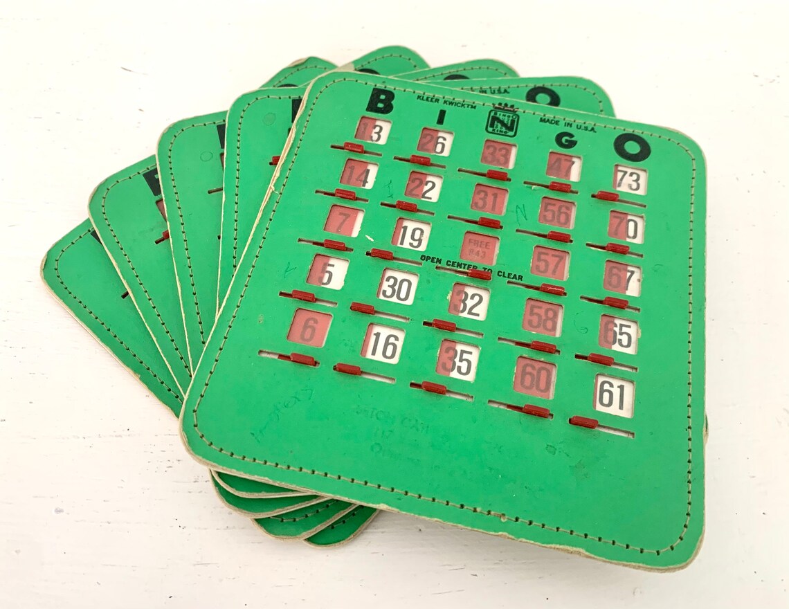 Kleer Kwick Magic BINGO Game Cards Set Vintage 1950s Etsy