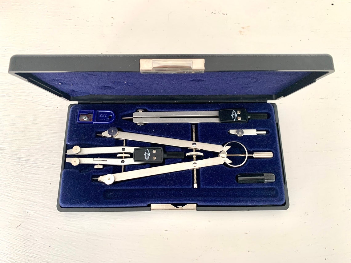 Vintage Mechanical Drafting & Calipers Tool Set Etsy