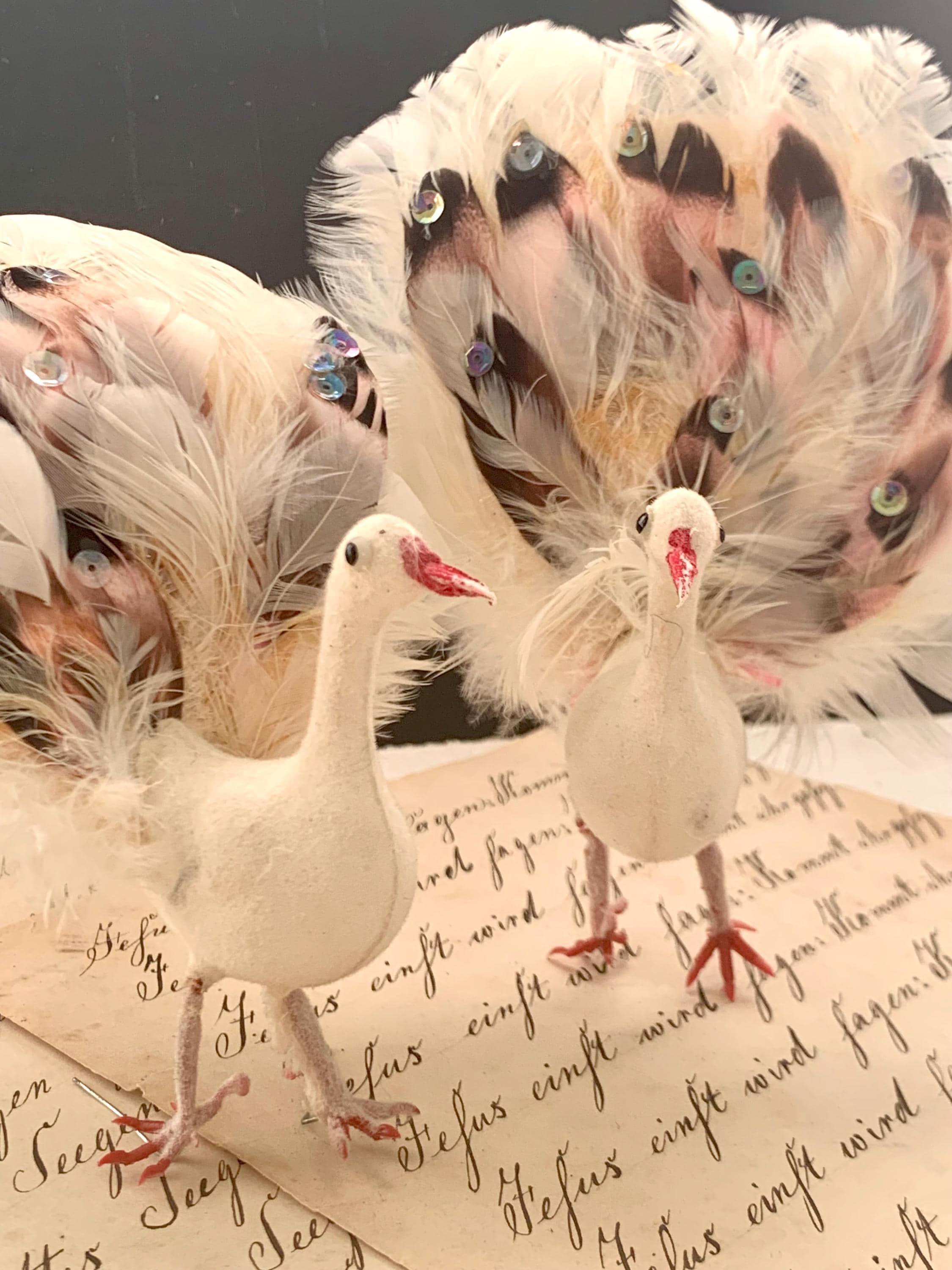 ヴィンテージの孔雀の鳥、2個セット - Etsy 日本