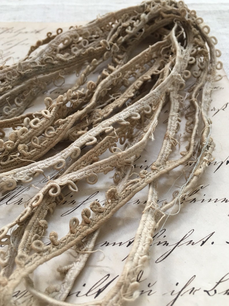 Antique Trim Salvaged Textile Remnants Etsy