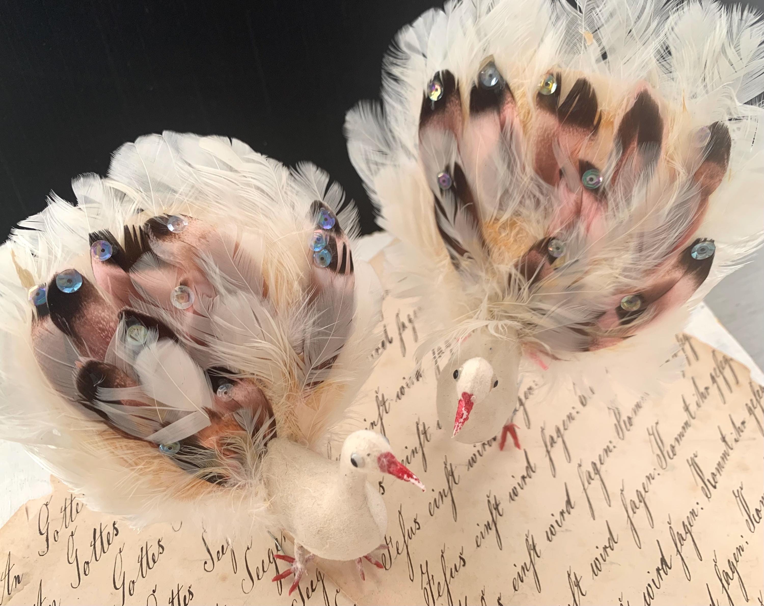 ヴィンテージの孔雀の鳥、2個セット - Etsy 日本