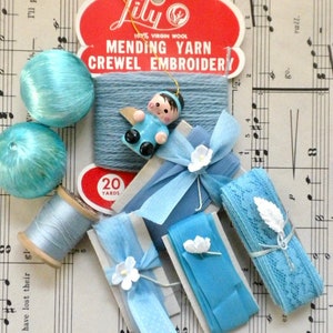 Vintage Blues Crafting Supplies image 1