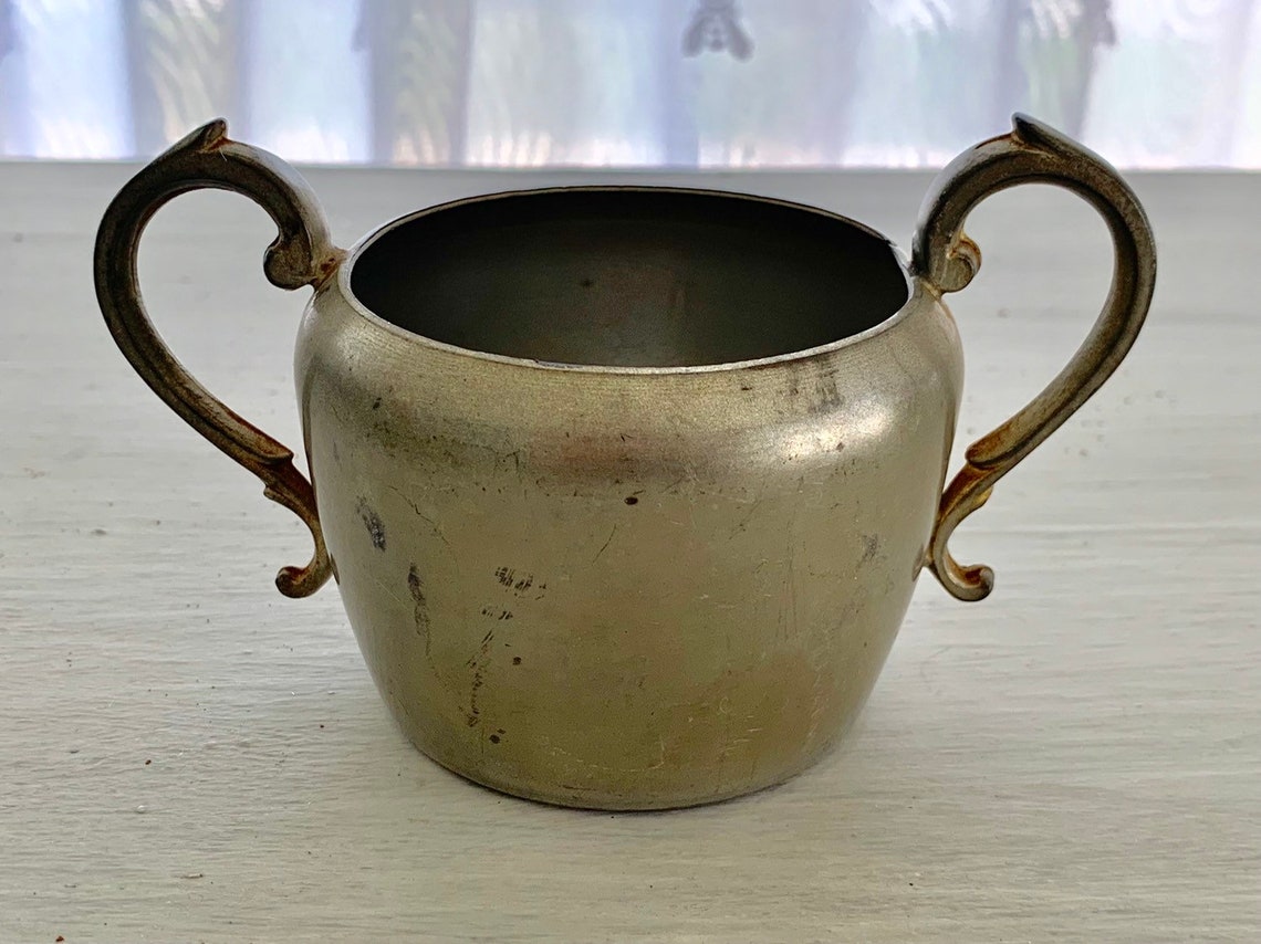 Old Colonial Pewter Cream and Sugar Set Etsy