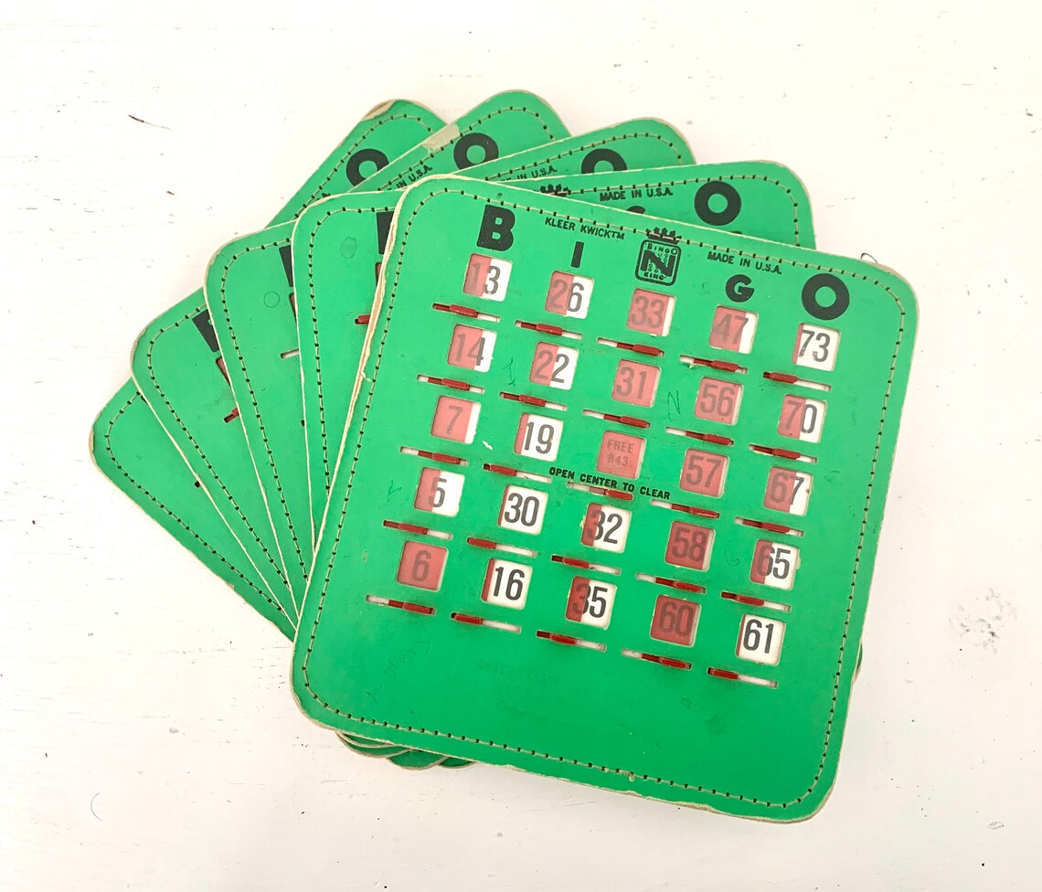 Kleer Kwick Magic BINGO Game Cards Set Vintage 1950s Etsy