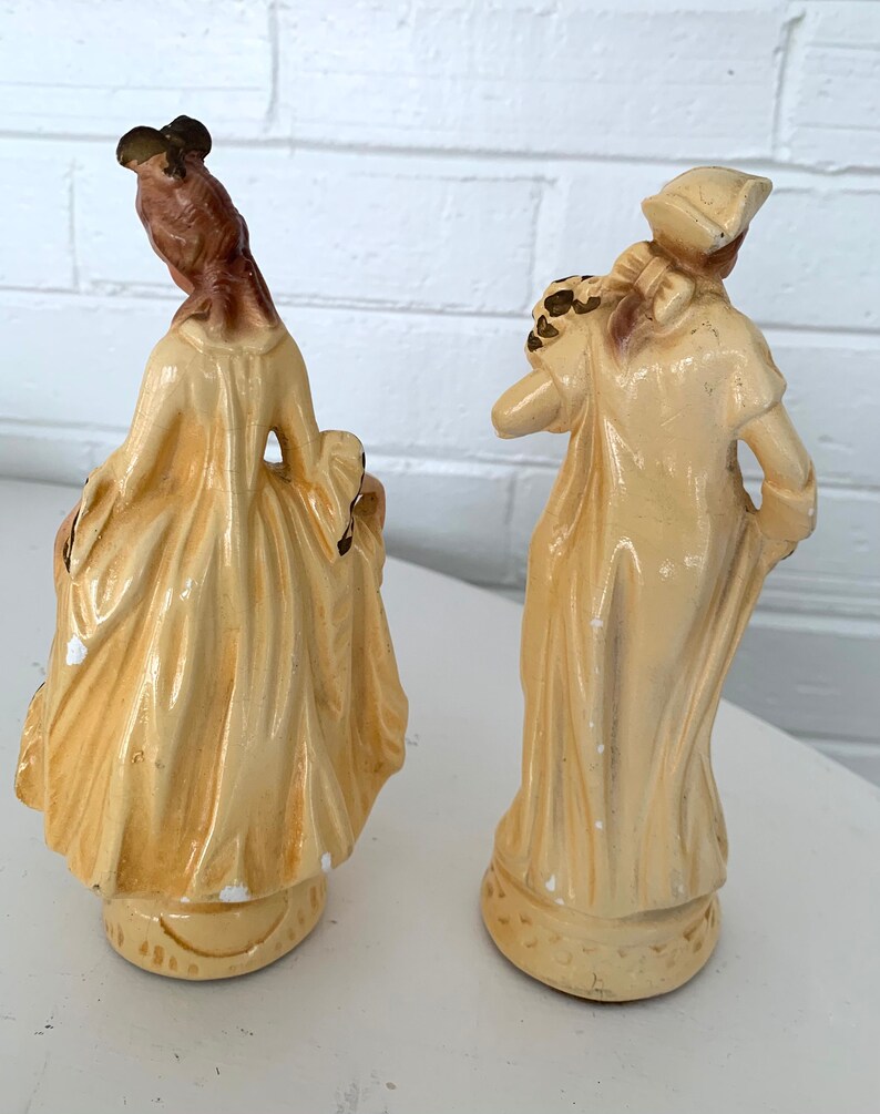 Plaster Chalk Ware Figurines Vintage 1950/'s