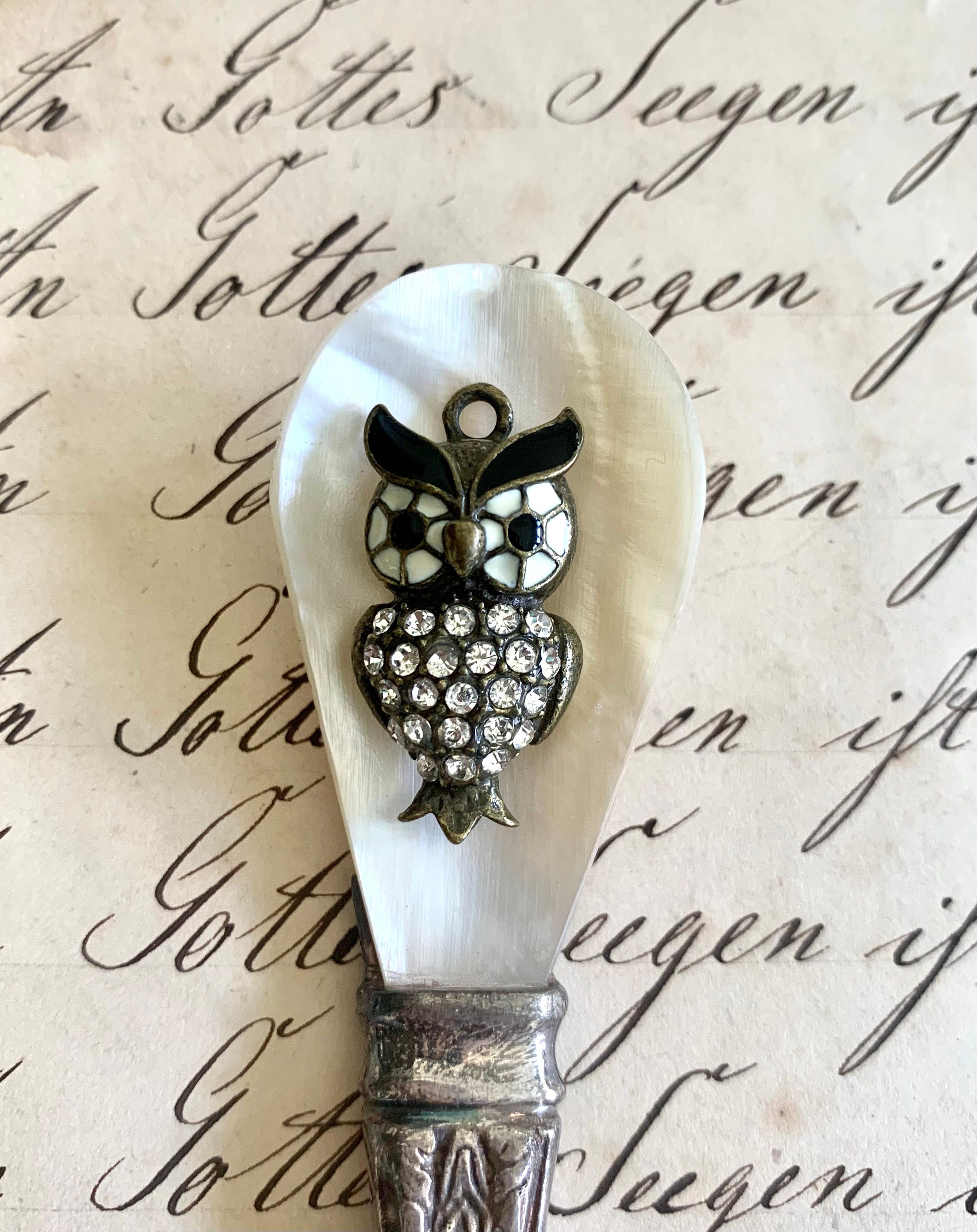 Vintage Owl Bird Pendant Charm