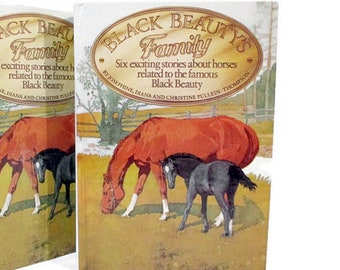 1986 Vintage Book BLACK BEAUTYS FAMILY Horse Stories Hardcover Dust Jacket One Volume Edition Childrens Book Illustrated Free Shipping