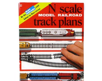 1970 Vintage Model Railroad Magazine N Scale Track Plans Model Railroader Laying Sectional Track Gauge Switches Hobby Manual Free Shipping