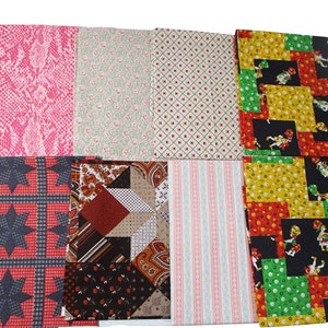 Fabric FAT QUARTER Bundle Variety Lot Of 8 Prints Florals Cottons Blends Sewing Stash Quilting Junk Journals Crafting Applique Free Shipping Bild 2