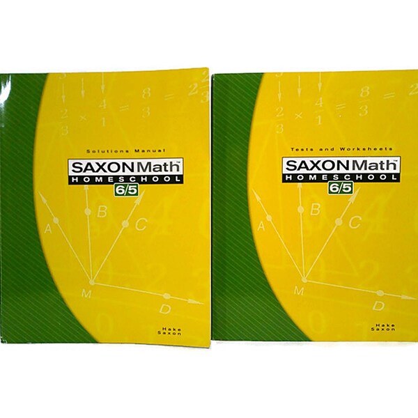 2005 Saxon Math Homeschool 6/5 Tests And Worksheets & Solutions Manual Third Edition Very Good Educational Softcover Books Free Shipping