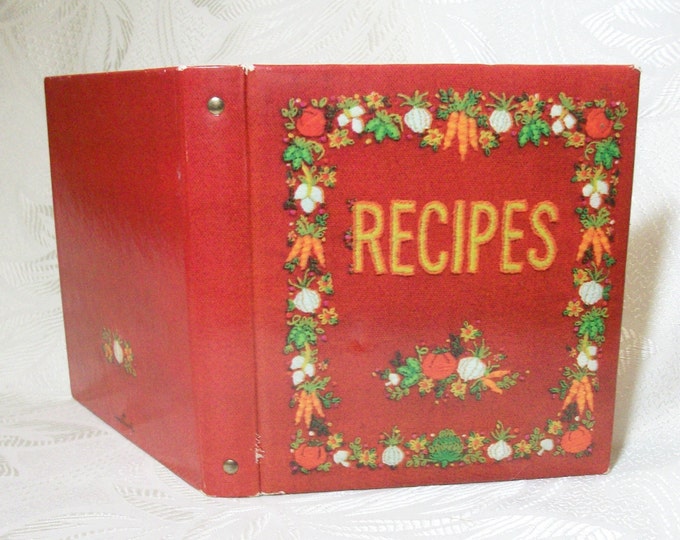 Hallmark Recipe File Album Book Binder Dividers Vintage Etsy