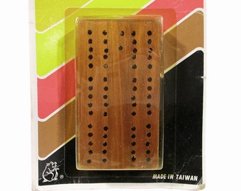 Vintage Cribbage Board New In Package Folding Cribbage Game Board Hand Held Size Carded Game Wood Game Board Stocking Stuffer Free Shipping