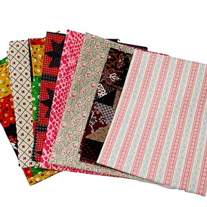 Fabric FAT QUARTER Bundle Variety Lot Of 8 Prints Florals Cottons Blends Sewing Stash Quilting Junk Journals Crafting Applique Free Shipping Bild 10