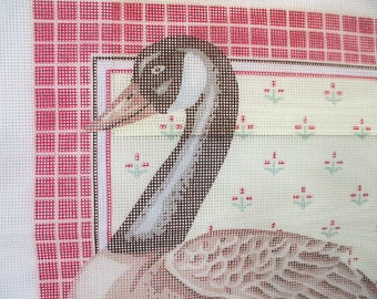 Vintage Elsa Williams Needlepoint Canvas CANADIAN GOOSE 12 x 12 Wild Bird Farmhouse Stitchery 13 Ct Cottage Country Home Decor Free Shipping