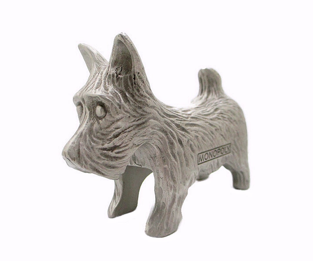 1999 Vintage 3 X 2 Monopoly Scottie Dog BIG Metal Statue Figurine Rich ...