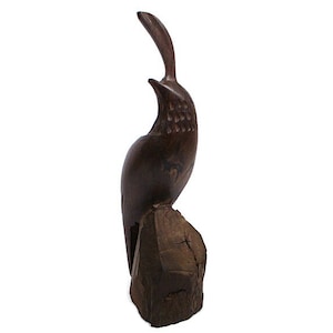 Vintage Desert QUAIL Bird Hand Carved Ironwood Statue Nature Animal Lover Gift Under Fifty Home Decor Free Shipping