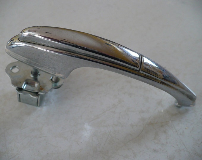 Vintage Chrome Hardware Pull With Catch Etsy