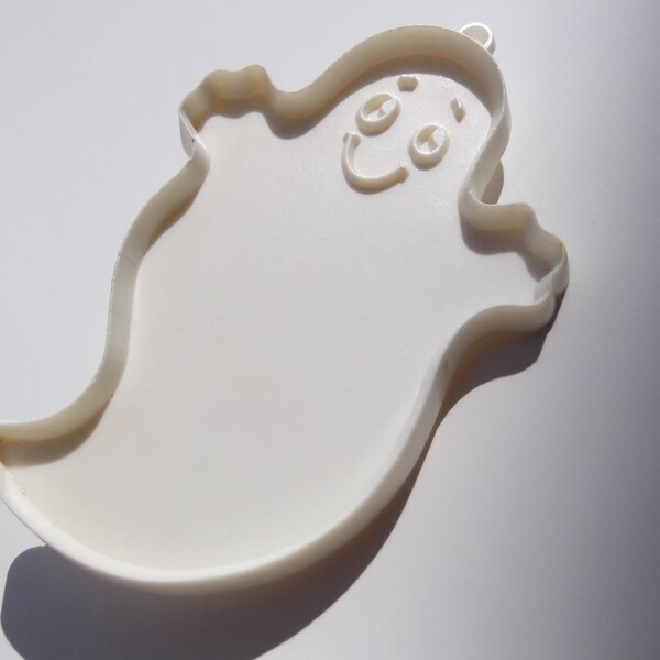Halloween Cookie Cutter Ghost White Plastic Vintage 1980s Hallmark Plastic Imprint Stamp