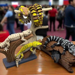 Display Stand für Reptilien Figuren | Halterung für Schlangen & Echsen | 3D-Druck Deko