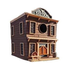 Vogelhaus "Wild West Saloon" – Dein Zuhause für gefiederte Cowboys!