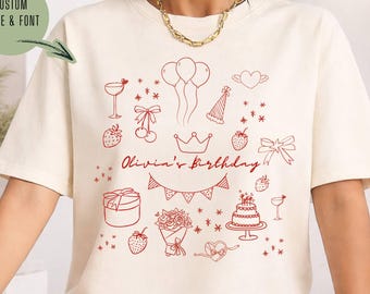 Custom Name Berry Birthday T-Shirt, Personalized Strawberry Birthday Tee, Cottagecore Fruit Shirt, Birthday Party Tees, Sumer Tee For Girl